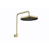 Linkware Gabe High Rise Shower Arm and Rose - Brushed Gold